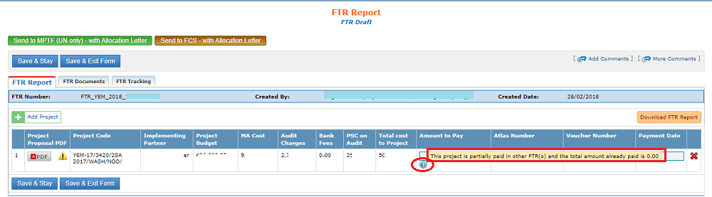 Fill In And Download An Ftr Report Grant Management System Gms Support Help Portal 7708